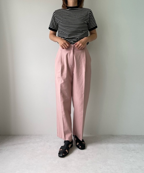 LE MORE(リモア)の「ちびボーダーリンガーTEE(Tシャツ/カットソー・レディース・ブラック/ブルー/アイボリー・FREE)」の12枚目の写真