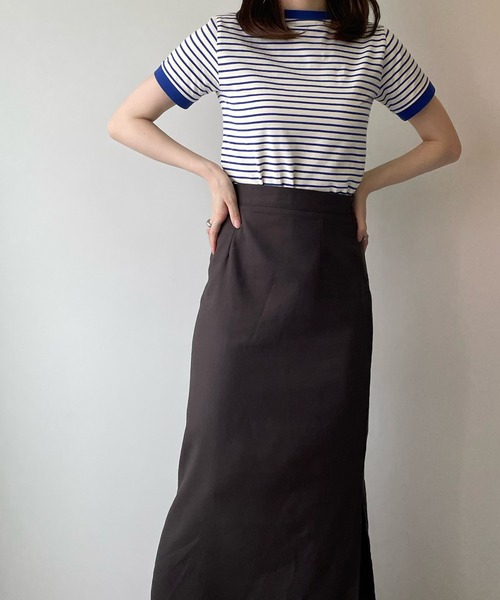 LE MORE(リモア)の「ちびボーダーリンガーTEE(Tシャツ/カットソー・レディース・ブラック/ブルー/アイボリー・FREE)」の13枚目の写真