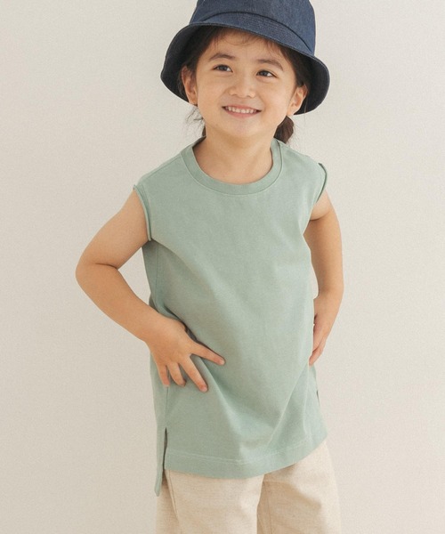 URBAN RESEARCH DOORS（アーバンリサーチドアーズ）の「ピグメントノースリーブカットソー(KIDS)（Tシャツ/カットソー・キッズ・チャコールグレー/ミント・120/105/150/135）」の5枚目の写真