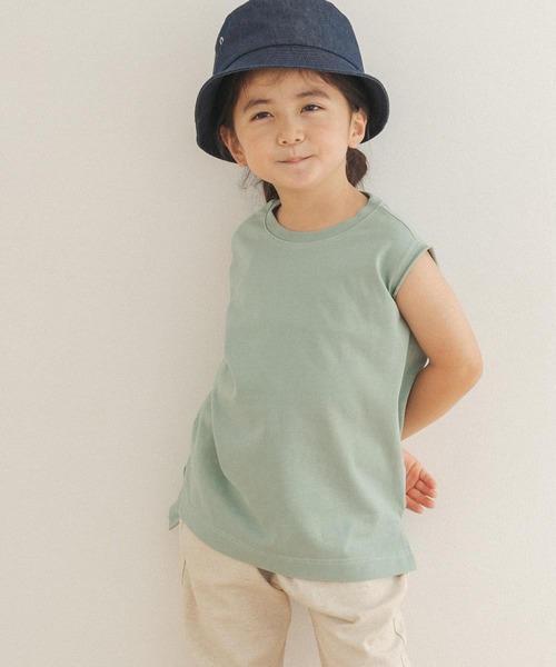 URBAN RESEARCH DOORS（アーバンリサーチドアーズ）の「ピグメントノースリーブカットソー(KIDS)（Tシャツ/カットソー・キッズ・チャコールグレー/ミント・120/105/150/135）」の7枚目の写真