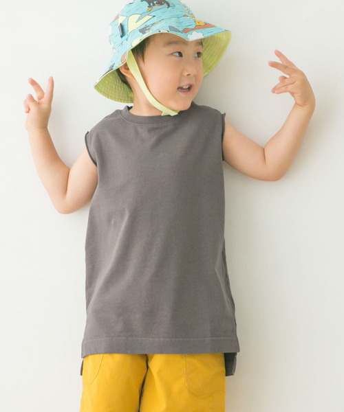 URBAN RESEARCH DOORS（アーバンリサーチドアーズ）の「ピグメントノースリーブカットソー(KIDS)（Tシャツ/カットソー・キッズ・チャコールグレー/ミント・120/105/150/135）」の9枚目の写真