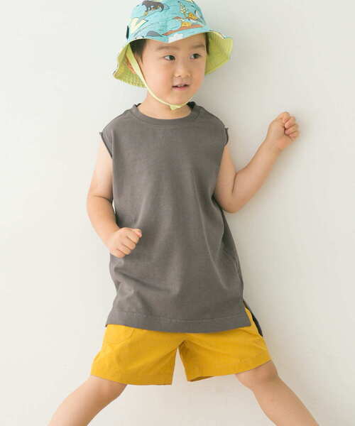 URBAN RESEARCH DOORS（アーバンリサーチドアーズ）の「ピグメントノースリーブカットソー(KIDS)（Tシャツ/カットソー・キッズ・チャコールグレー/ミント・120/105/150/135）」の6枚目の写真