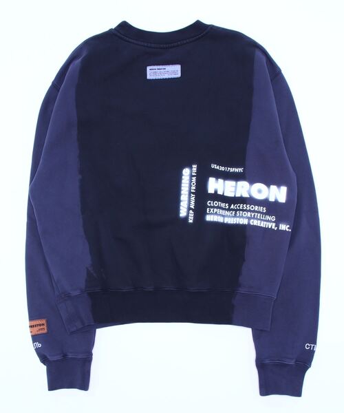 HERON PRESTON(ヘロンプレストン)の「HERON PRESTON/ヘロンプレストン/CAT CREWNECK POWER(HMBS21-035)(スウェット・メンズ・ブラック・SMALL/MEDIUM/LARGE)」の2枚目の写真