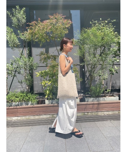 BLACK BY MOUSSY（ブラックバイマウジー）の「mesh knit mini bag（メッシュニットミニバック）（トートバッグ・レディース・ブラック/ベージュ・FREE）」の21枚目の写真
