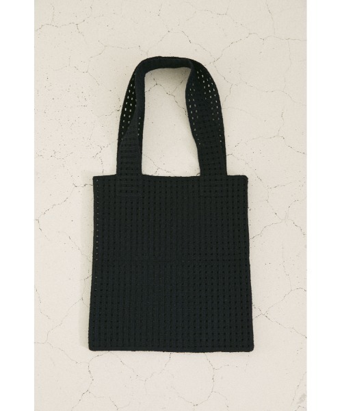 BLACK BY MOUSSY（ブラックバイマウジー）の「mesh knit mini bag（メッシュニットミニバック）（トートバッグ・レディース・ブラック/ベージュ・FREE）」の10枚目の写真