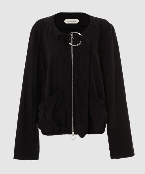 NAMACHEKO（ナマチェコ）の「HAN SHIRT JACKET（ブルゾン・レディース・ブラック/レッド・38）」の2枚目の写真