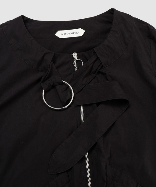 NAMACHEKO（ナマチェコ）の「HAN SHIRT JACKET（ブルゾン・レディース・ブラック/レッド・38）」の7枚目の写真
