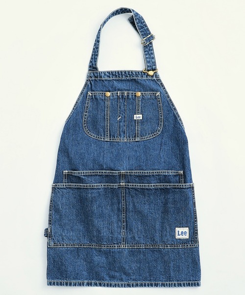Lee(リー)の「デニムエプロン(エプロン・メンズ・ブラウン/インディゴブルー/グリーン/ストライプ/ワンウォッシュ・MEDIUM)」の3枚目の写真