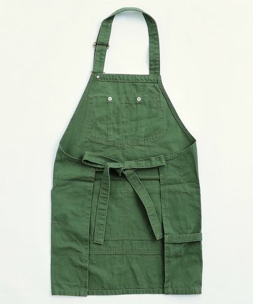 Lee(リー)の「デニムエプロン(エプロン・メンズ・ブラウン/インディゴブルー/グリーン/ストライプ/ワンウォッシュ・MEDIUM)」の10枚目の写真