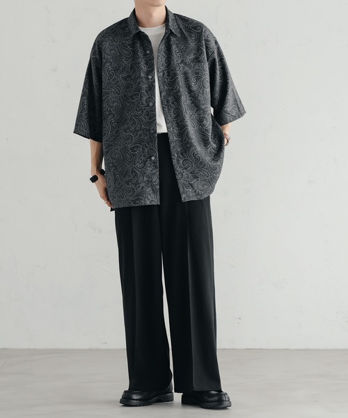 総柄シャツ ペイズリー 長袖ブラウス モード ルーズ 韓国 m6539 総柄シャツ ペイズリー 長袖ブラウス モード ルーズ 韓国 m6539