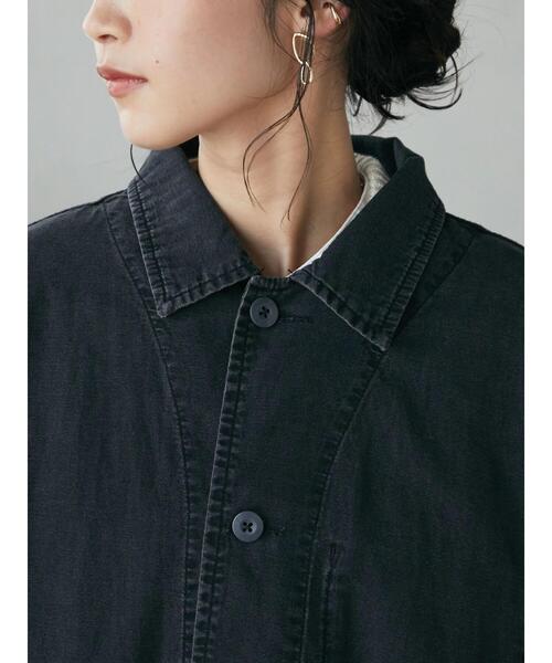 CRAFT STANDARD BOUTIQUE（クラフトスタンダードブティック）の「ショップコート　＊◆（ステンカラーコート・レディース・ブラック/グレー/ダークインディゴブルー・M/L）」の22枚目の写真