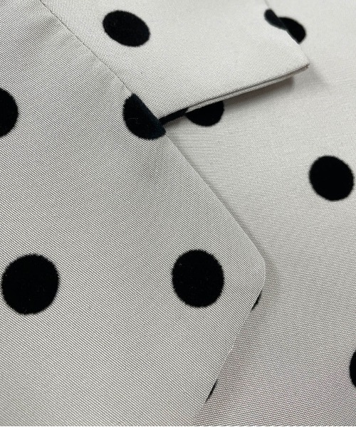 PICCIN(ピッチン)の「【セットアップ着用可能】フロッキードットロングジレ(ベスト・レディース・ブラック/ネイビー/グレイッシュベージュ・M)」の18枚目の写真