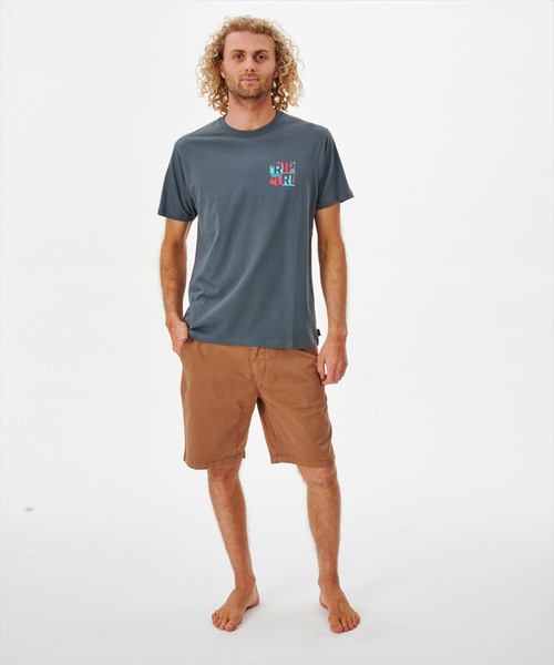rip curl(リップカール)の「【RIPCURL(リップカール)】SURF REVIVAL BOXED TEE/バックプリント半袖ロゴTシャツ(Tシャツ/カットソー・メンズ・ホワイト系その他/チャコール・SMALL/MEDIUM/LARGE/X-LARGE/X-SMALL)」の4枚目の写真