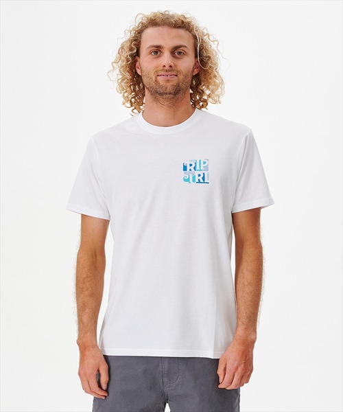 rip curl(リップカール)の「【RIPCURL(リップカール)】SURF REVIVAL BOXED TEE/バックプリント半袖ロゴTシャツ(Tシャツ/カットソー・メンズ・ホワイト系その他/チャコール・SMALL/MEDIUM/LARGE/X-LARGE/X-SMALL)」の9枚目の写真