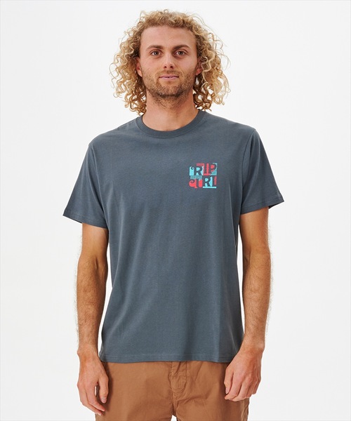 rip curl(リップカール)の「【RIPCURL(リップカール)】SURF REVIVAL BOXED TEE/バックプリント半袖ロゴTシャツ(Tシャツ/カットソー・メンズ・ホワイト系その他/チャコール・SMALL/MEDIUM/LARGE/X-LARGE/X-SMALL)」の10枚目の写真