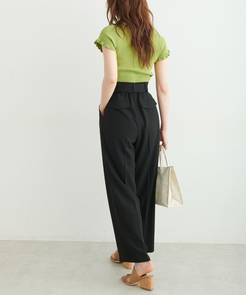 FREE'S MART（フリーズマート）の「◆ワイドベルトダブルタックバギーパンツ（その他パンツ・レディース・ブラック/ホワイト/ベージュ系その他・SMALL/MEDIUM/X-SMALL）」の10枚目の写真