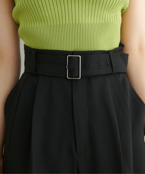 FREE'S MART（フリーズマート）の「◆ワイドベルトダブルタックバギーパンツ（その他パンツ・レディース・ブラック/ホワイト/ベージュ系その他・SMALL/MEDIUM/X-SMALL）」の14枚目の写真