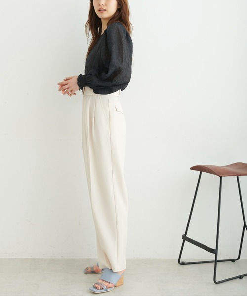 FREE'S MART（フリーズマート）の「◆ワイドベルトダブルタックバギーパンツ（その他パンツ・レディース・ブラック/ホワイト/ベージュ系その他・SMALL/MEDIUM/X-SMALL）」の16枚目の写真