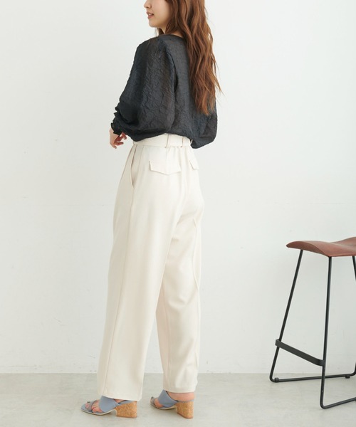 FREE'S MART（フリーズマート）の「◆ワイドベルトダブルタックバギーパンツ（その他パンツ・レディース・ブラック/ホワイト/ベージュ系その他・SMALL/MEDIUM/X-SMALL）」の17枚目の写真