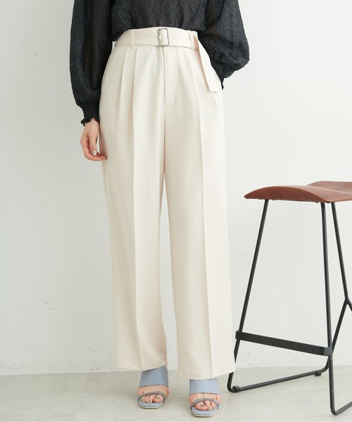 FREE'S MART（フリーズマート）の「◆ワイドベルトダブルタックバギーパンツ（その他パンツ・レディース・ブラック/ホワイト/ベージュ系その他・SMALL/MEDIUM/X-SMALL）」の18枚目の写真