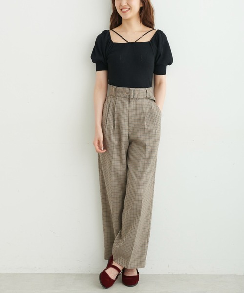 FREE'S MART（フリーズマート）の「◆ワイドベルトダブルタックバギーパンツ（その他パンツ・レディース・ブラック/ホワイト/ベージュ系その他・SMALL/MEDIUM/X-SMALL）」の22枚目の写真