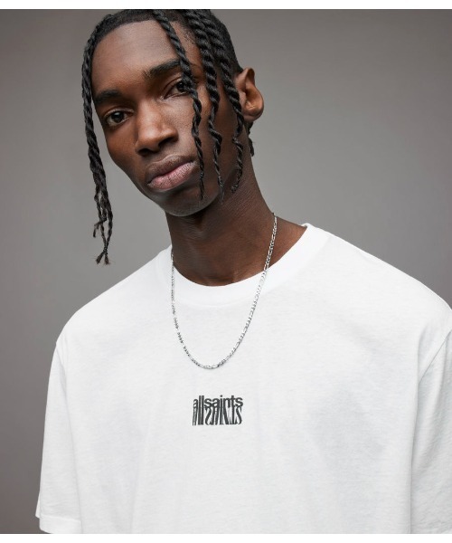ALLSAINTS(オールセインツ)の「REFRACT CREW T-SHIRT | REFRACT クルー Tシャツ(Tシャツ/カットソー・メンズ・ホワイト・M/L/XS/S)」の3枚目の写真