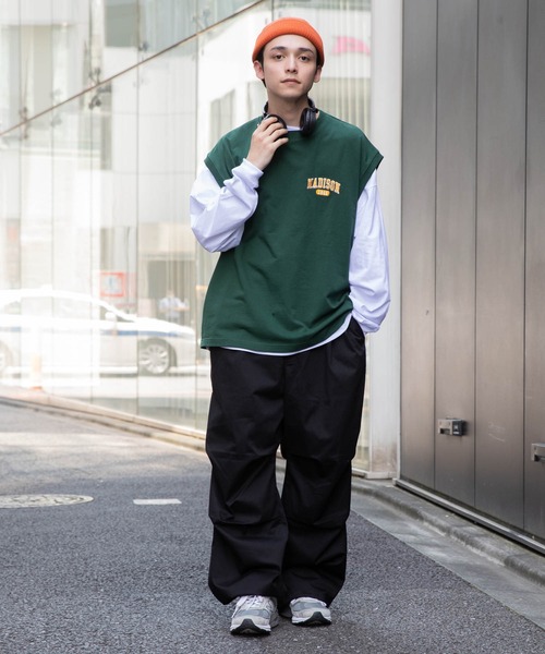WEGO(ウィゴー)の「WEGO/【2点セット】アンサンブルスウェットベストロンT(アンサンブル・メンズ・スミクロ/オートミール/ダークグリーン/ネイビー・MEDIUM/LARGE)」の18枚目の写真