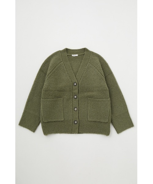 MOUSSY（マウジー）の「OVERSIZED カーディガン（カーディガン/ボレロ・レディース・ブラック/カーキ/オレンジ/ブルー・FREE）」の3枚目の写真