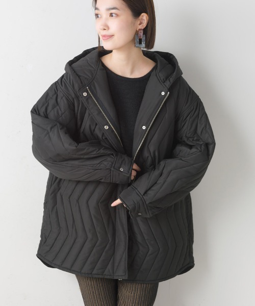 FURRY（ファーリー）の「ウォシャブル中綿フードコート（トレンチコート・レディース・アイボリー/ブラック/オリーブ・FREE）」の9枚目の写真