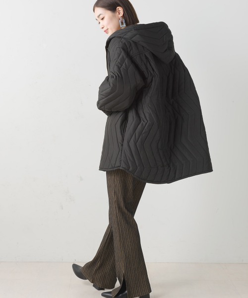 FURRY（ファーリー）の「ウォシャブル中綿フードコート（トレンチコート・レディース・アイボリー/ブラック/オリーブ・FREE）」の11枚目の写真