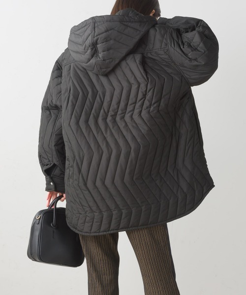 FURRY（ファーリー）の「ウォシャブル中綿フードコート（トレンチコート・レディース・アイボリー/ブラック/オリーブ・FREE）」の12枚目の写真