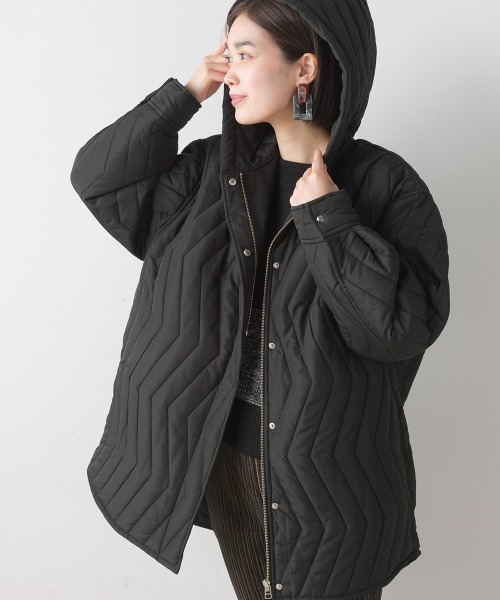 FURRY（ファーリー）の「ウォシャブル中綿フードコート（トレンチコート・レディース・アイボリー/ブラック/オリーブ・FREE）」の10枚目の写真