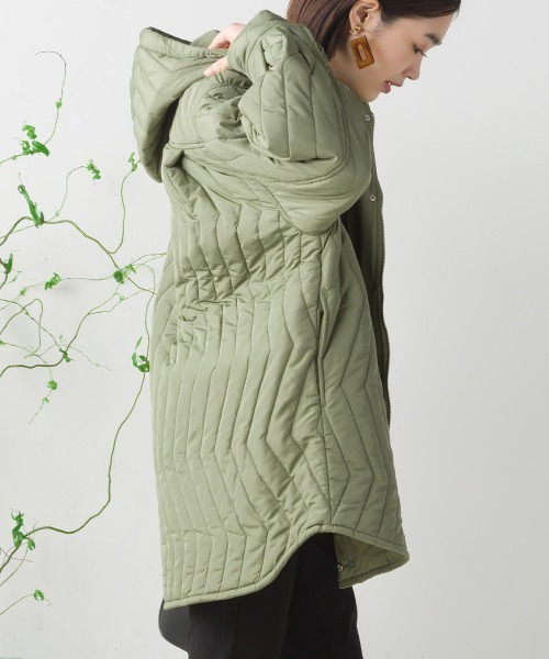 FURRY（ファーリー）の「ウォシャブル中綿フードコート（トレンチコート・レディース・アイボリー/ブラック/オリーブ・FREE）」の17枚目の写真