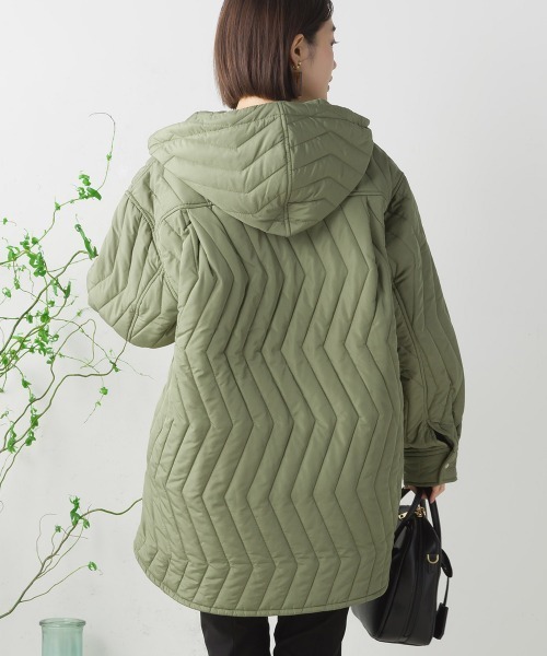 FURRY（ファーリー）の「ウォシャブル中綿フードコート（トレンチコート・レディース・アイボリー/ブラック/オリーブ・FREE）」の18枚目の写真