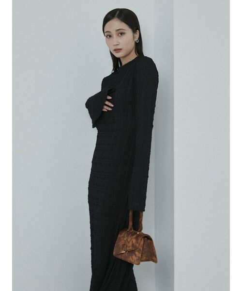 EMODA（エモダ）の「フレアロングワンピース（ワンピース・レディース・ブラック/ブラウン・FREE）」の3枚目の写真