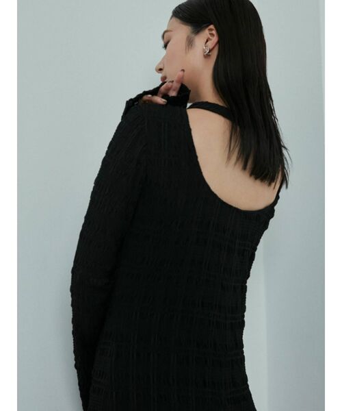 EMODA（エモダ）の「フレアロングワンピース（ワンピース・レディース・ブラック/ブラウン・FREE）」の8枚目の写真