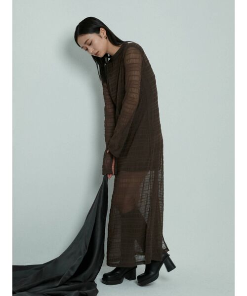 EMODA（エモダ）の「フレアロングワンピース（ワンピース・レディース・ブラック/ブラウン・FREE）」の10枚目の写真