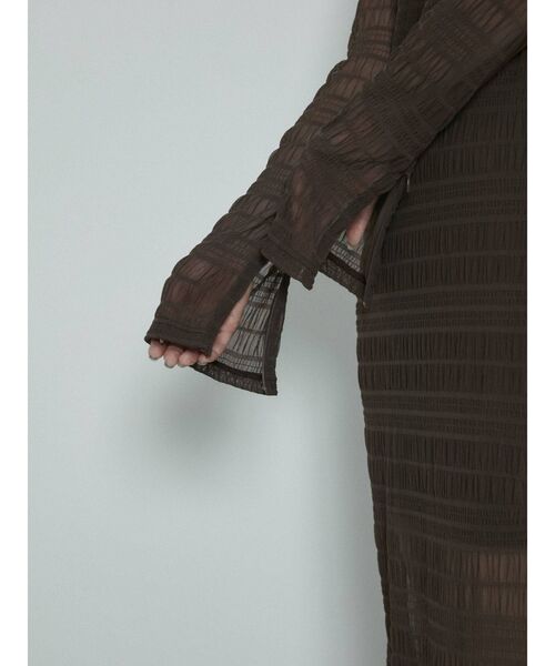 EMODA（エモダ）の「フレアロングワンピース（ワンピース・レディース・ブラック/ブラウン・FREE）」の6枚目の写真