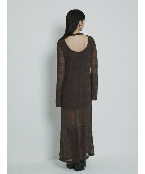 EMODA（エモダ）の「フレアロングワンピース（ワンピース・レディース・ブラック/ブラウン・FREE）」の4枚目の写真