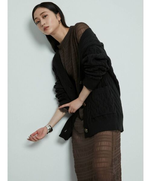 EMODA（エモダ）の「フレアロングワンピース（ワンピース・レディース・ブラック/ブラウン・FREE）」の14枚目の写真