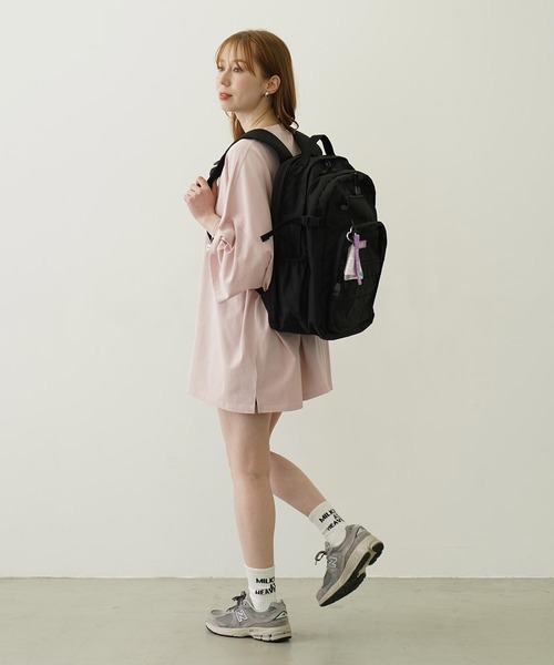 本日24時まで ミルクフェド バックパック ピンク 30L 30L】ACTIVE DOUBLE POCKET MOLLE BACKPACK / 大容量 【PC収納可