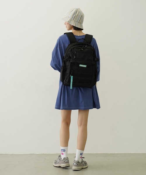 MILKFED. バックパック 30L ミントグリーン 30L】ACTIVE DOUBLE POCKET MOLLE BACKPACK / 大容量 【PC収納可