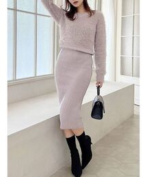 RESEXXY | シャギーミディニットワンピース(ワンピース)