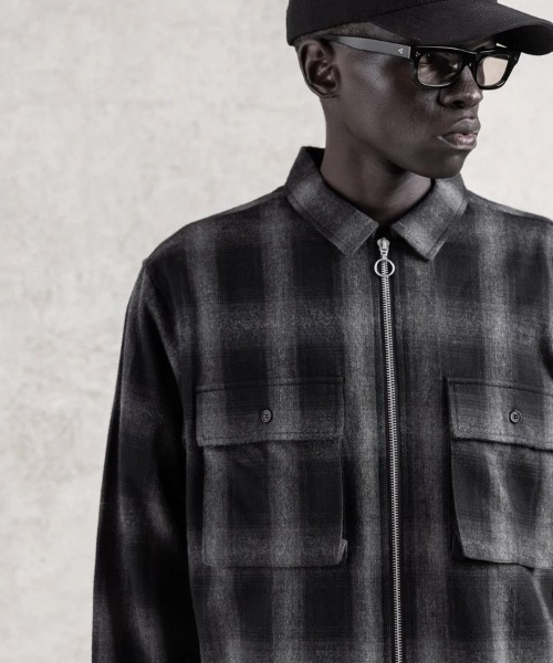 STAMPD（スタンプド）の「【STAMPD】MASON SHIRT ZIP UP（シャツ/ブラウス・メンズ・ブラック・M）」の3枚目の写真