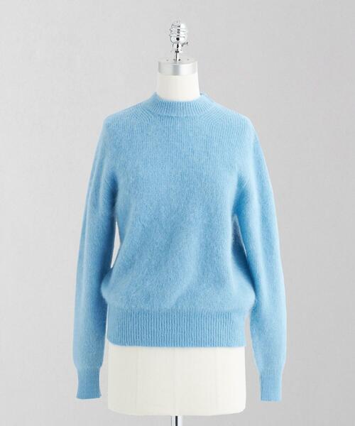 LOEFF（ロエフ）の「＜LOEFF＞モヘヤ クルーネックニット（ニット/セーター・レディース・ホワイト/ライトブルー/ロイヤルブルー・FREE）」の2枚目の写真