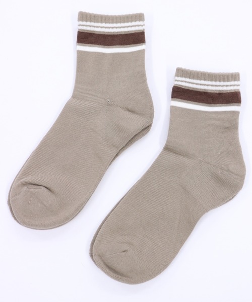 GIORDANO（ジョルダーノ）の「[ GIORDANO ]２パックラインソックス（２足セット）（ソックス/靴下・レディース・その他1/ブルー/グリーン/オレンジ/レッド/ホワイト/ベージュ・FREE）」の3枚目の写真