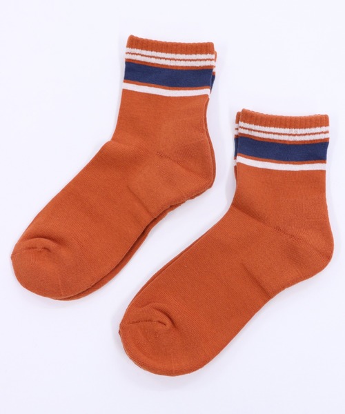 GIORDANO（ジョルダーノ）の「[ GIORDANO ]２パックラインソックス（２足セット）（ソックス/靴下・レディース・その他1/ブルー/グリーン/オレンジ/レッド/ホワイト/ベージュ・FREE）」の6枚目の写真