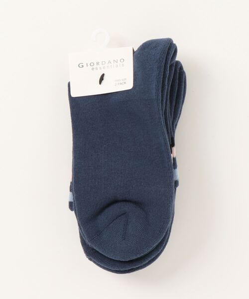 GIORDANO（ジョルダーノ）の「[ GIORDANO ]２パックラインソックス（２足セット）（ソックス/靴下・レディース・その他1/ブルー/グリーン/オレンジ/レッド/ホワイト/ベージュ・FREE）」の10枚目の写真