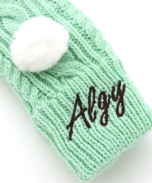 algy(アルジー)の「ポンポンスマホ対応手袋(手袋・キッズ・ブラウン/ミント/アイボリー・FREE)」の7枚目の写真