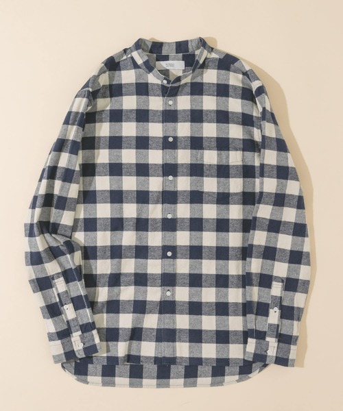 URBAN RESEARCH ROSSO MEN（アーバンリサーチロッソメン）の「『XLサイズあり』『抗菌/防臭ハイパフォーマンスフランネルバンドカラーシャツ（シャツ/ブラウス・メンズ・ブラック/ネイビー/グレー/カーキ/アイボリー/ブラウン系その他/ブルー系その他/レッド系その他・SMALL/MEDIUM/LARGE/X-LARGE）」の7枚目の写真